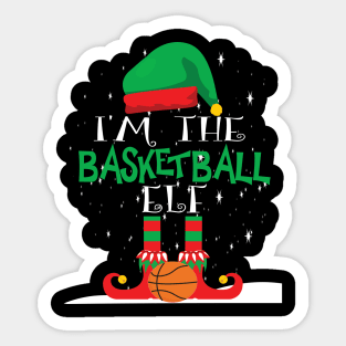 basketball elf matching family group christmas gift Sticker
